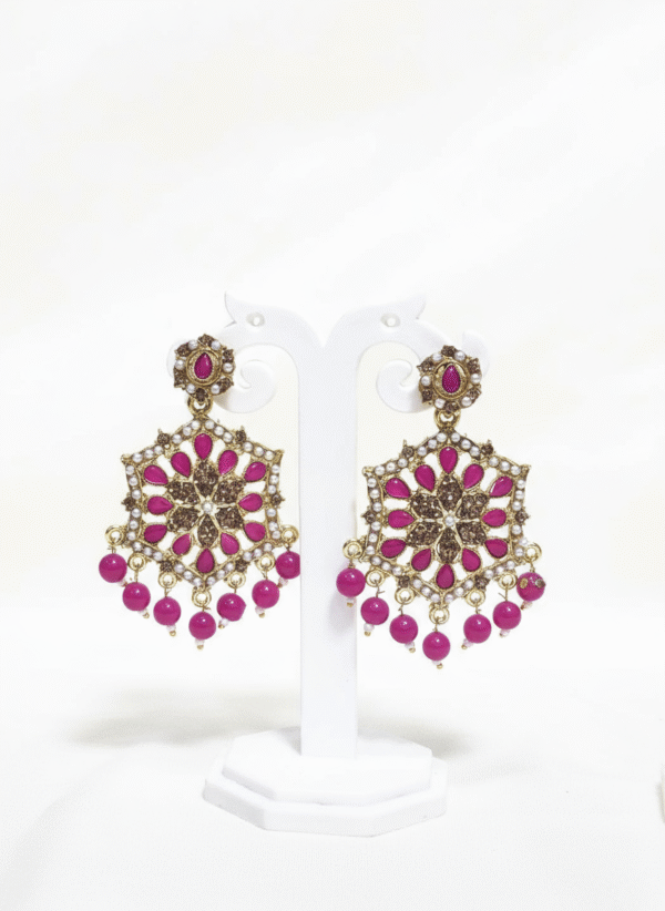 Ruby Pink Chandbali