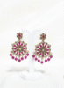 Ruby Radiance Kundan Chandbali Earrings