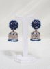 Royal Blue Stone Embellished Jhumka Earrings